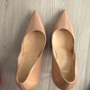 Christian Louboutin Nude Patent Leather Heels